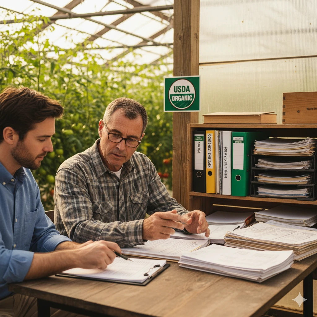 documentation and inspection process of organic certification.